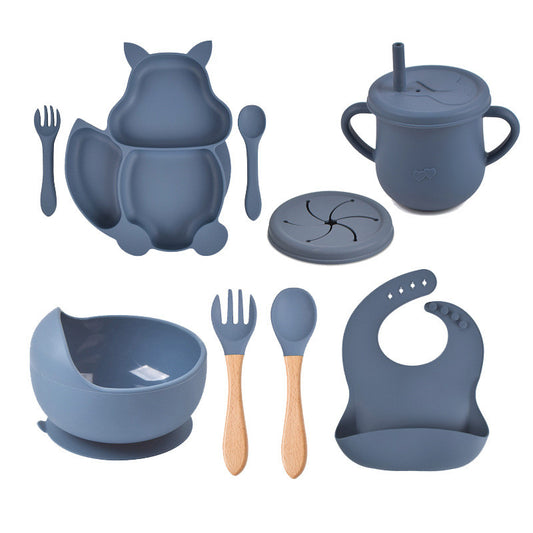 Silicone baby dinner service