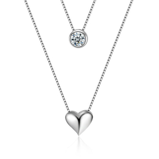 Heart double necklace